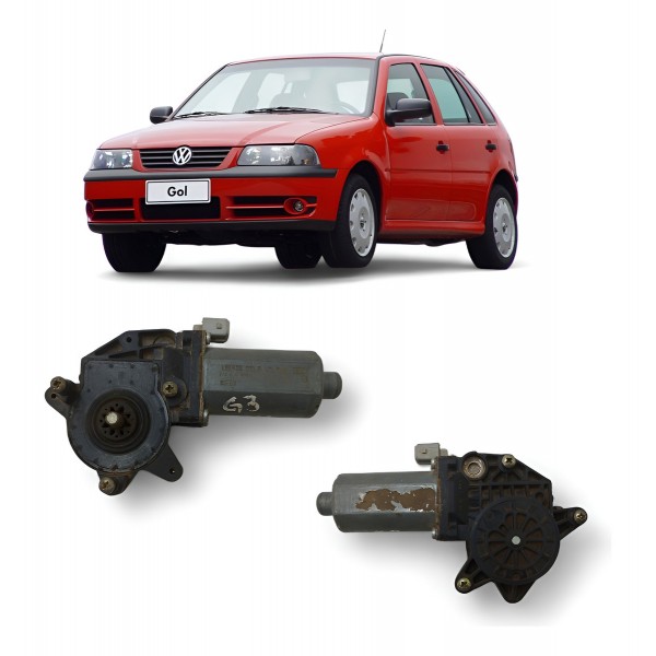 Motor Máquina Vidro Dianteira Esquerda Vw Gol G3 2000 A 2006