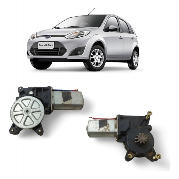 Motor Máquina Vidro Dianteira Esquerda Fiesta 2003 A 2010