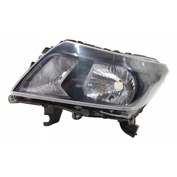 Farol Esquerdo Nissan Frontier 2017 2018 2019 Mascara Negra Esquerdo/motorista