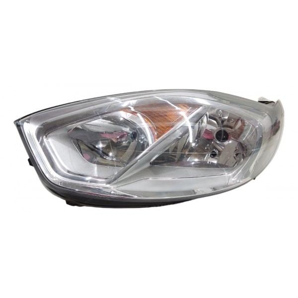 Farol Esquerdo Ford Fiesta 2011 2012 2013 Cromado Original Direito/passageiro