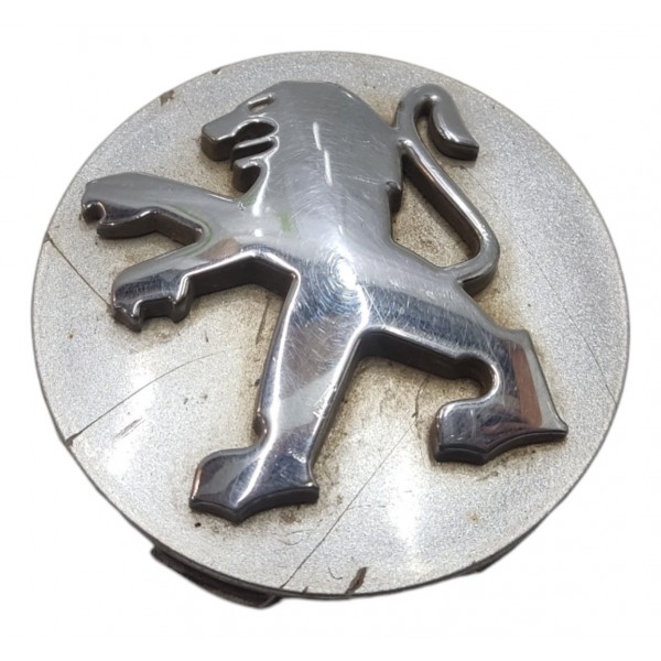 Calota Roda Central Peugeot 206 207 306 307 408 2007 2008 Cinza