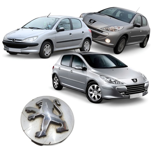 Calota Roda Central Peugeot 206 207 306 307 408 2007 2008 Cinza