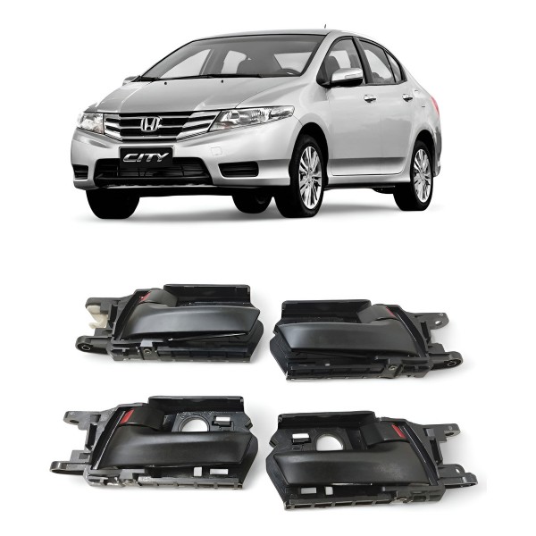 Maçaneta Interna Honda City 2009 2010 2011 2012 2013 2014 Preto Dianteira/traseira