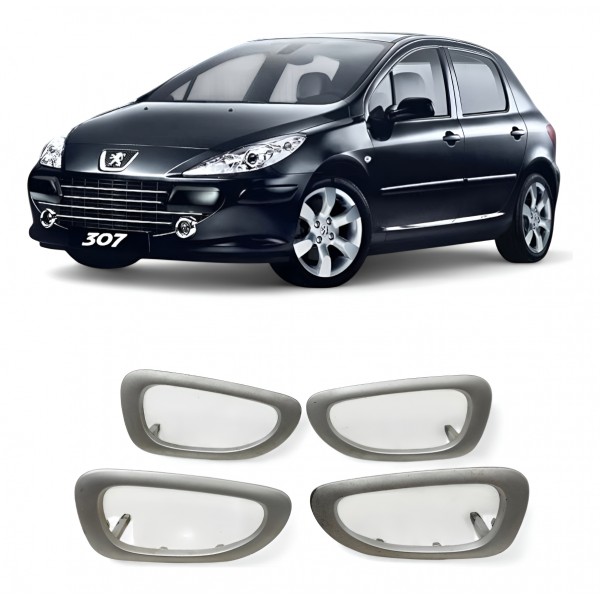 Kit Moldura Maçaneta Interna Peugeot 307 2004 2005 A 2013