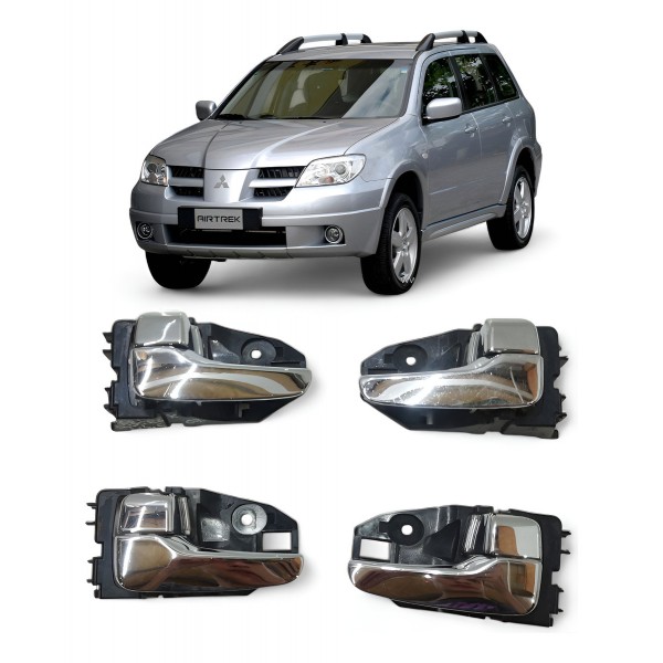 Maçaneta Interna Mitsubishi Airtrek 2004 2005 2006 2007 Cinza Dianteira/traseira