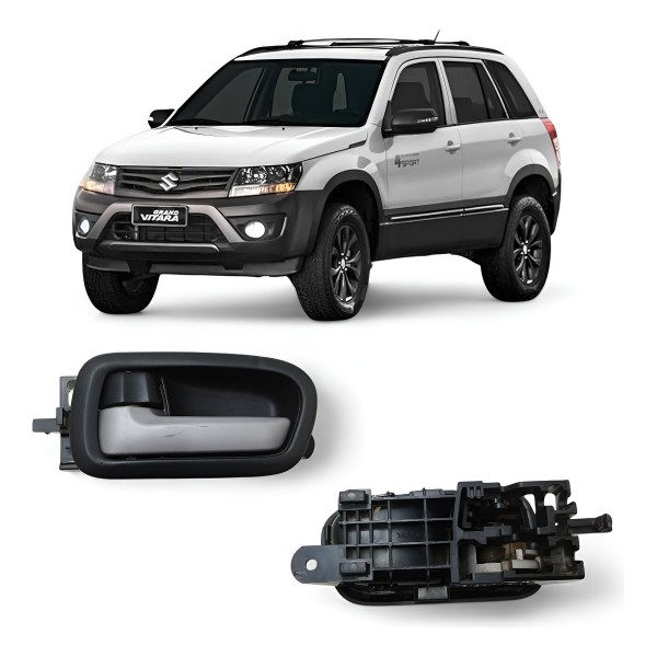 Maçaneta Interna Esquerda Suzuki Grand Vitara 2009 A 2015 Cinza Dianteira/traseira