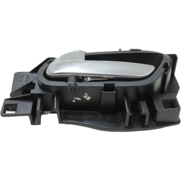 Kit 4 Maçaneta Interna Peugeot 2008 2014 2015 2016 2017 Cinza Dianteira/traseira