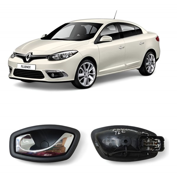Maçaneta Interna Traseira Esquerda Fluence 2012 2013 A 2018 Cinza