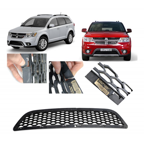 Grade Inferior Parachoque Dianteiro Dodge Journey 2009 2020 Preto Fosco