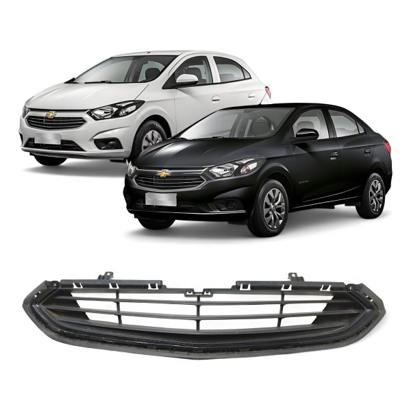 Grade Parachoque Chevrolet Onix Prisma 2017 2018 2019 Preto Fosco