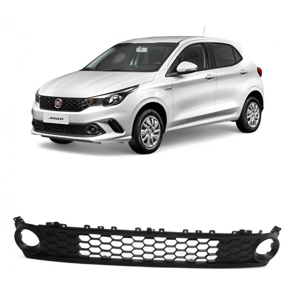 Grade Inferior Parachoque Fiat Argo 2017 2018 2019 A 2021 Preto Fosco