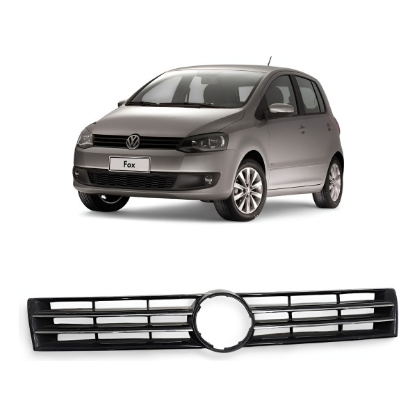 Grade Parachoque Dianteiro Vw Fox 2011 2012 2013 2014 Orig Preto Fosco