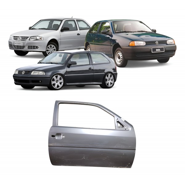 Porta Direita Volkswagen Gol G2 G3 G4 2 Portas 1997 A 2011 Dianteira Direita Cinza-escuro