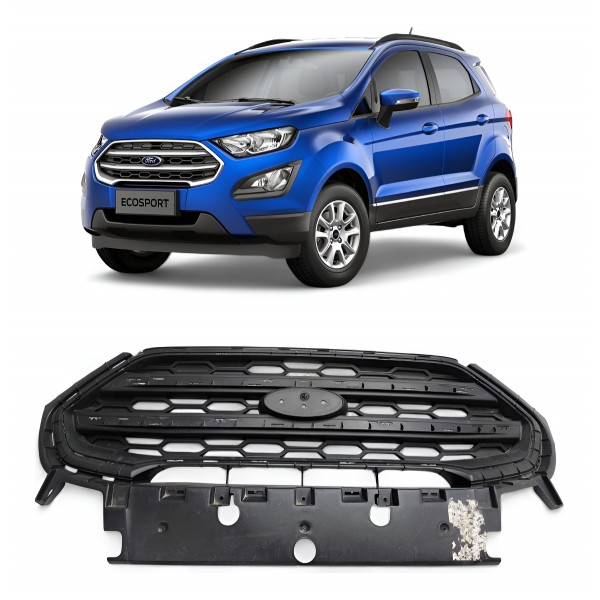Grade Dianteira Radiador Ford Ecosport 2018 2019 2020 2021 Preto Fosco