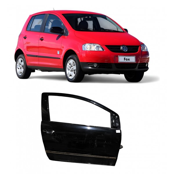 Porta Direita Vw Fox 2003 2004 2005 2006 A 2010 3 Furos Dianteira Direito Preto