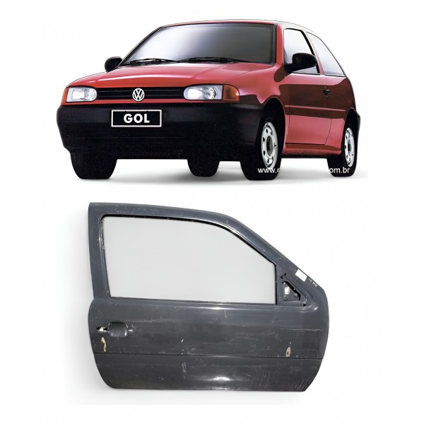 Porta Direita Volkswagen Gol G2 G3 G4 2 Portas 1997 A 2011 Dianteira Direta Cinza