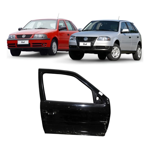 Porta Dianteira Direita Vw Gol G3 G4 2001 2002 2006 2007 Dianteira Direita Preto