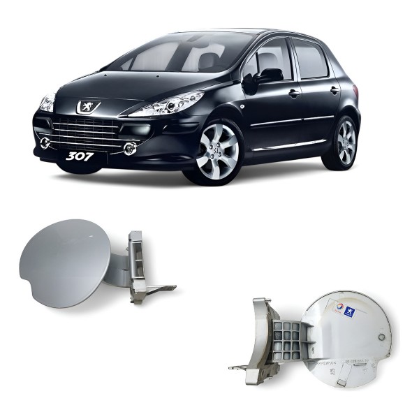 Portinhola Tanque Combustível Peugeot 2005 A 2012 Cinza 2010