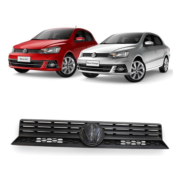 Grade Superior Radiador Gol Voyage Saveiro G7 G8 2016 2023 Preto Fosco