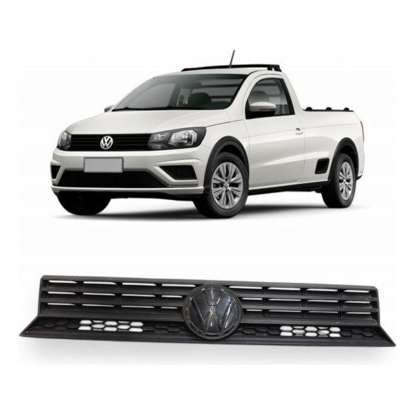 Grade Superior Radiador Gol Voyage Saveiro G7 G8 2016 2023 Preto Fosco