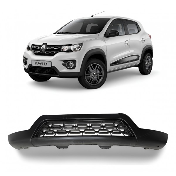 Spoiler Parachoque Dianteiro Renault Kwid 2017 2018 A 2021 Preto Fosco