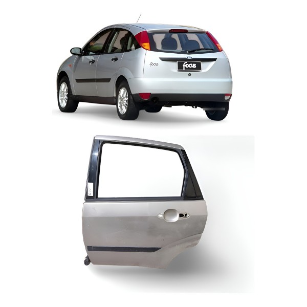 Porta Traseira Esquerda Ford Focus Hatch 1998 1999 A 2008 Traseira Esquerda Cinza
