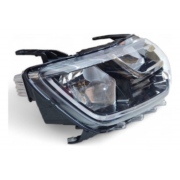 Farol Led Renault Duster 2021 2022 Original Mascara Negra Direito