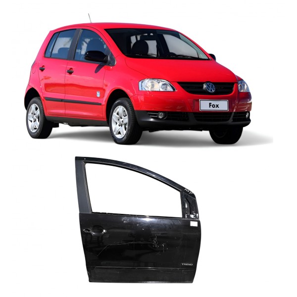 Porta Dianteira Direita Vw Fox 2011 2012 2013 2014 2 Furos Dianteira Direito Preto