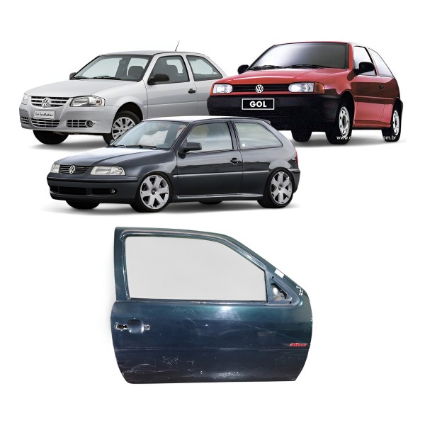 Porta Direita Volkswagen Gol G2 G3 G4 2 Portas 1997 A 2011 Dianteira Direita Verde