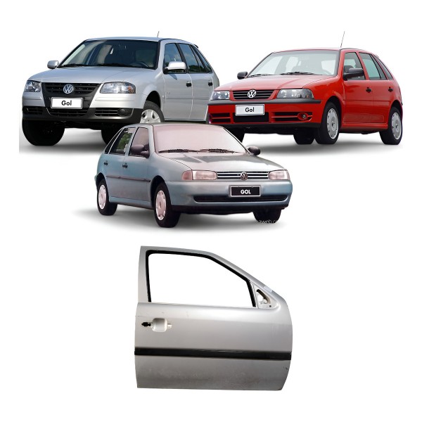 Porta Dianteira Direita Vw Gol G3 G4 2001 2002 2006 2007 Dianteira Direita Cinza