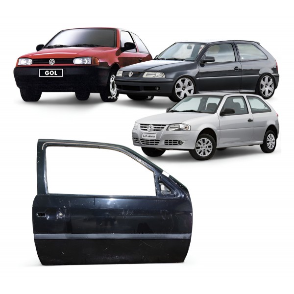 Porta Direita Volkswagen Gol G2 G3 G4 2 Portas 1997 A 2011 Dianteira Direita Preto