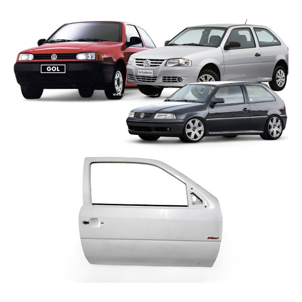 Porta Direita Volkswagen Gol G2 G3 G4 2 Portas 1997 A 2011 Dianteira Direita Branco