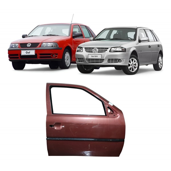 Porta Dianteira Direita Vw Gol G3 G4 2001 2002 2006 2007 Dianteira Direita Bordô