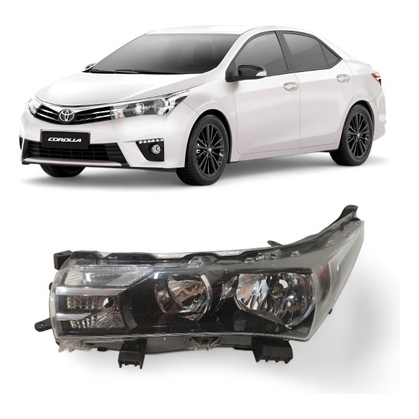 Farol Esquerdo Toyota Corolla 2015 2016 2017 Máscara Negra Esquerdo/motorista