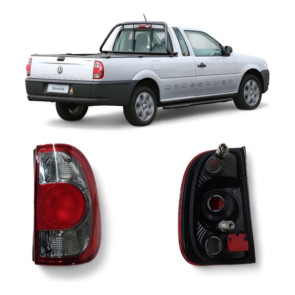 Lanterna Direita Volkswagen Saveiro G4 2003 A 2006 Detalhe Direito/passageiro Vermelho