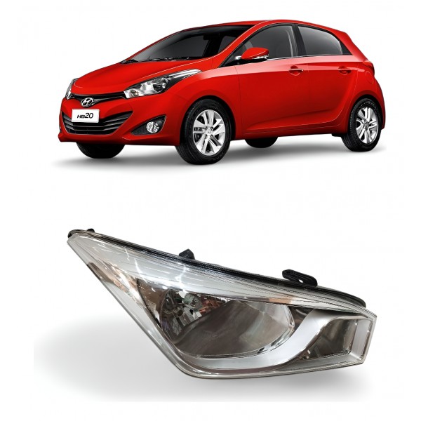 Farol Direito Hyundai Hb20 2012 2013 2014 A 2019 Cromado Direito/passageiro