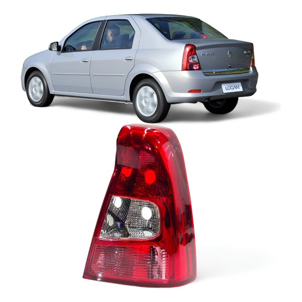 Lanterna Traseira Direita Logan 2010 2011 2012 2013 Direito/passageiro Vermelho