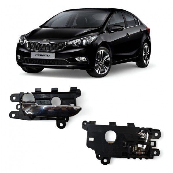 Maçaneta Interna Esquerda Kia Cerato 2015 2016 2017 2018 Preto Dianteira/traseira