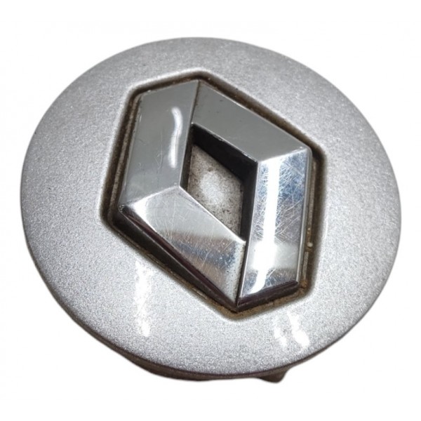 Calota Roda Central Sandero Logan Duster Symbol Captur Cinza