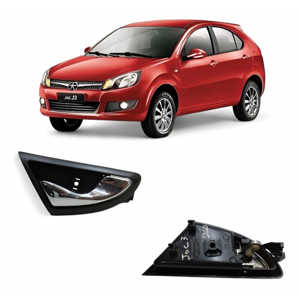 Maçaneta Interna Direita Jac J3 2011 2012 2013 A 2016 Cromado Dianteira/traseira