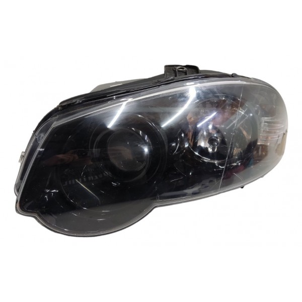 Farol Palio Siena Elx Esquerdo Mascara Negra Aro Preto 2013 Esquerdo/motorista