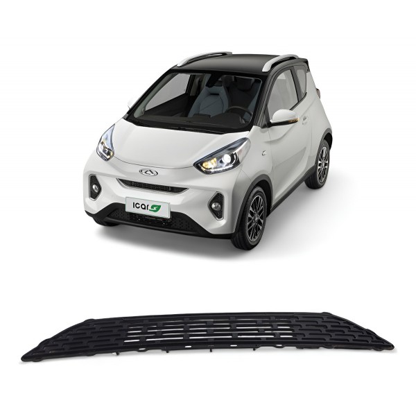 Grade Parachoque Dianteiro Radiador Cherry Icar 2021 A 2024 Preto Fosco