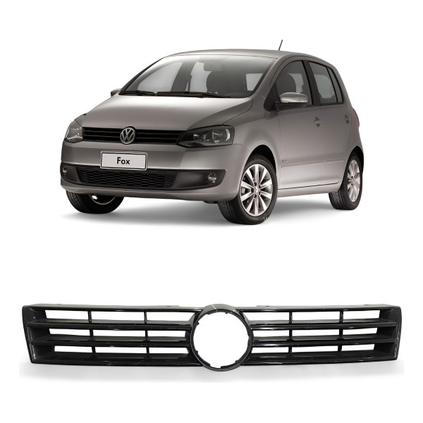 Grade Parachoque Dianteiro Vw Fox 2011 2012 2013 2014 Preto Fosco