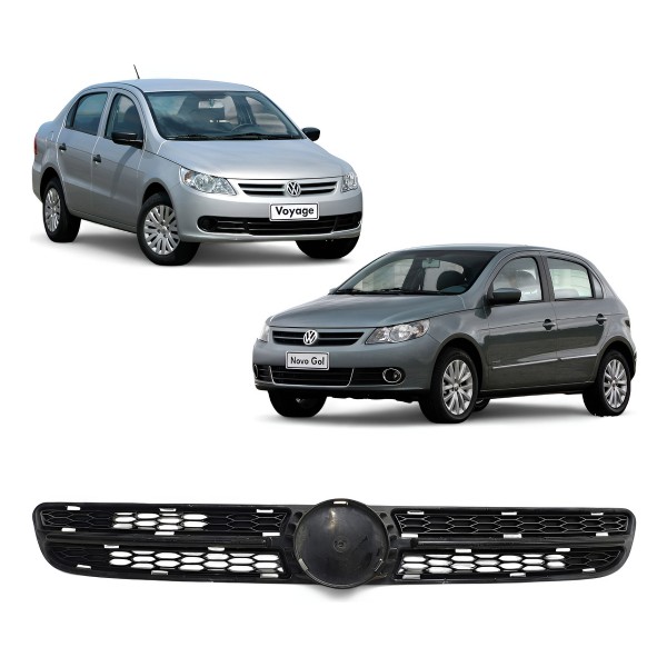 Grade Radiador Parachoque Vw Gol Voyage G5 2009 2010 A 2012 Preto Fosco