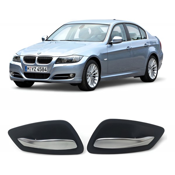 Par Maçaneta Bmw 320i 2006 2007 2008 2009 2010 2011 2012 Preto Dianteira/traseira