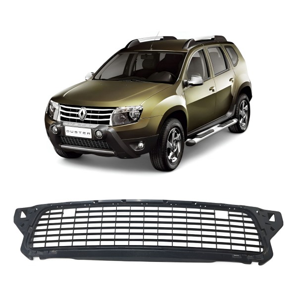Grade Inferior Parachoque Renault Duster 2012 2013 2014 2015 Preto Fosco