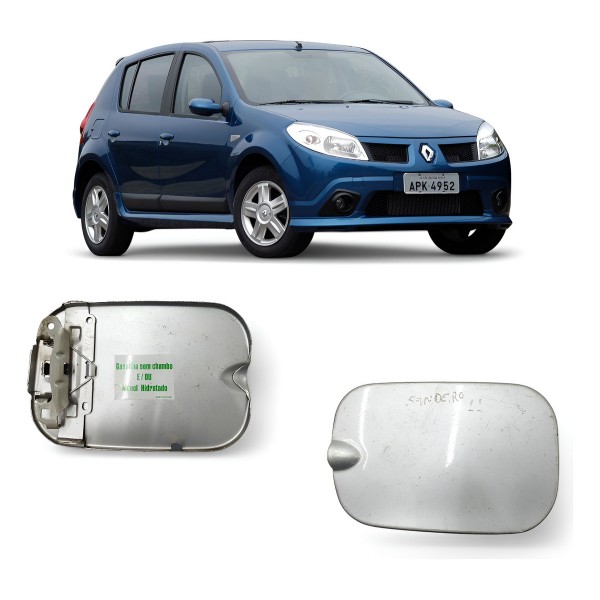 Portinhola Tanque Combustível Renault Sandero 2010 2011 2012 Cinza 2010
