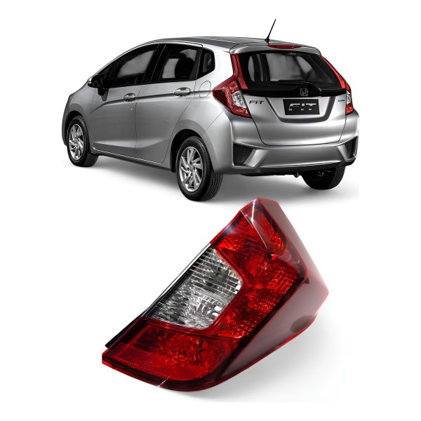 Lanterna Direita Honda Fit 2015 2016 2017 2018 Sem Led Direito/passageiro Vermelho