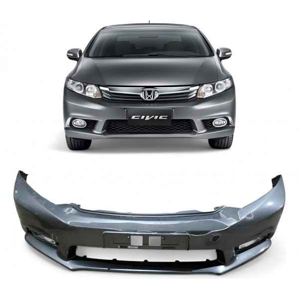 Parachoque Dianteiro Honda Civic G9 2012 2013 2014 A 2016 Cinza-escuro