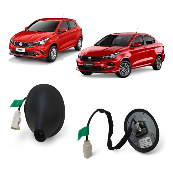Base Antena Fiat Argo Cronos Strada Mobi 2018 2019 2020 Preto
